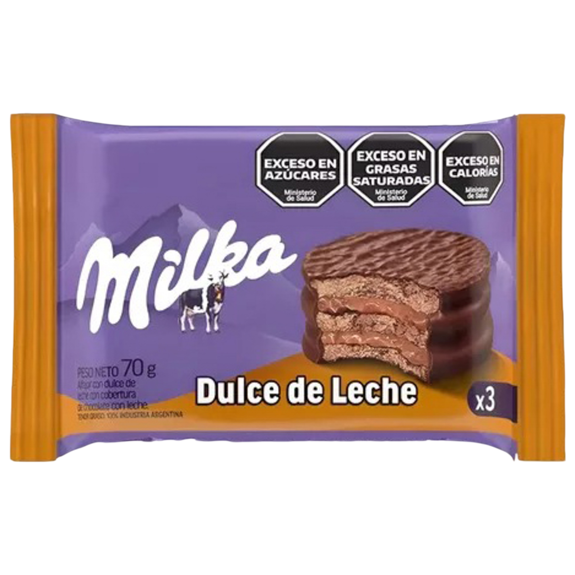 ALFAJOR MILKA TRIPLE DOCE DE LEITE 70G 6344*