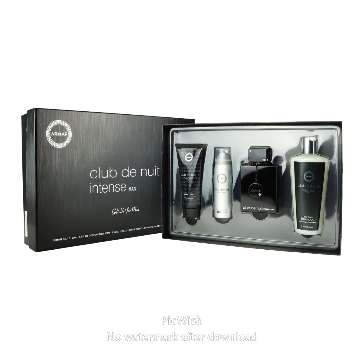ARMAF CLUB DE NUIT INTENSE KIT MEN 105ML EDT+10ML SHOWER 100ML SPRA200