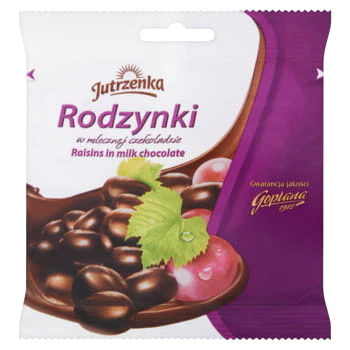 Anúncio: Jutrzenka Rodzynki Raisins In Milk Chocolate 80GR 002910