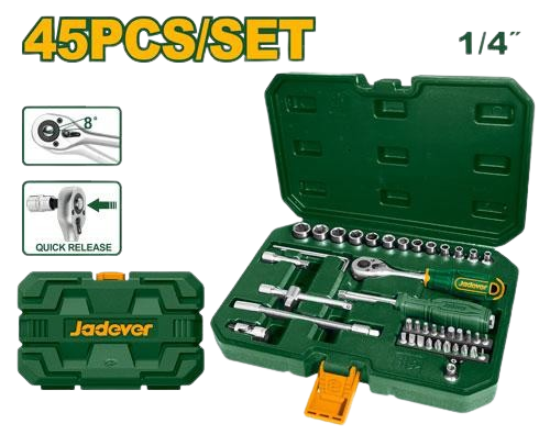 Anúncio: Kit Chave Catraca Jadever JDST4D45 1/4 45Pcs*