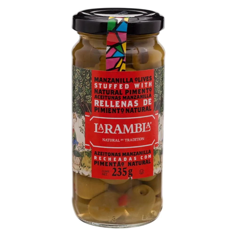 Anúncio: Azeitonas La Rambla Verdes Recheadas de Pimenta 235G*