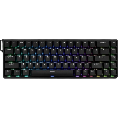 Anúncio: Teclado Mecanico Aula Win60 He 8K RBG/60%/GRAY Wood Magnetic Black