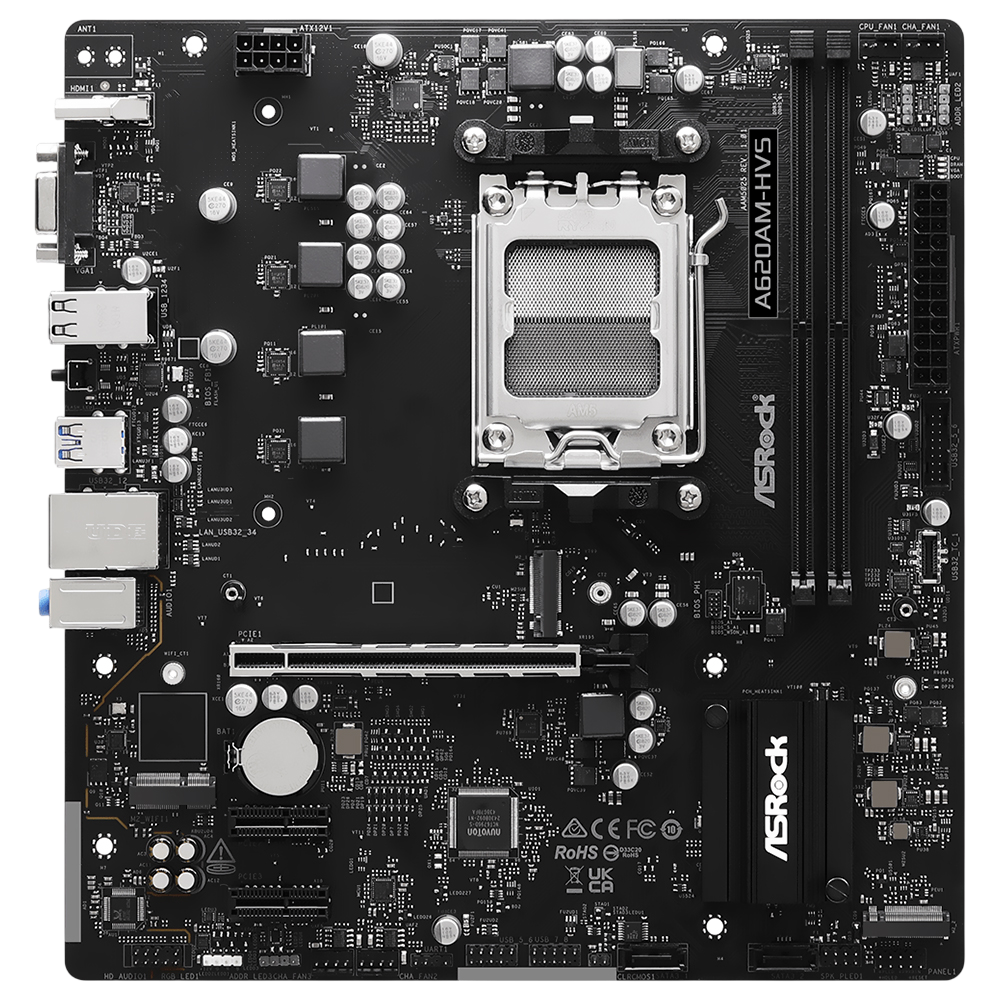Anúncio: MB Am5 Asrock A620AM-Hvs DVI/DDR4/S/R/V/HDMI 490802