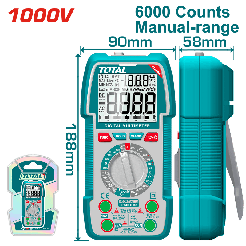 Anúncio: Multimetro Digital Total Tmt5310002 Cat Iii 1000V 766481