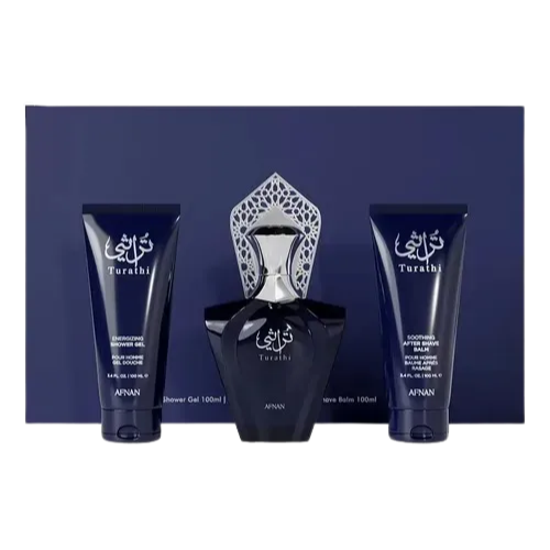 Anúncio: Afnan Turathi Kit 90ml EDP+SHOWER 100ML+SHAVE Balm 100ml