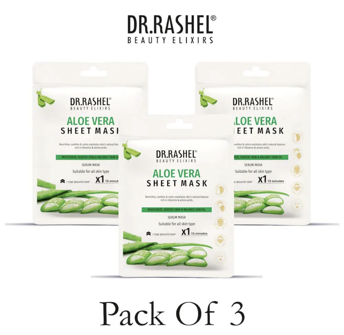 Anúncio: Mascara Facial Dr Rashel Aloe Vera 3PZ