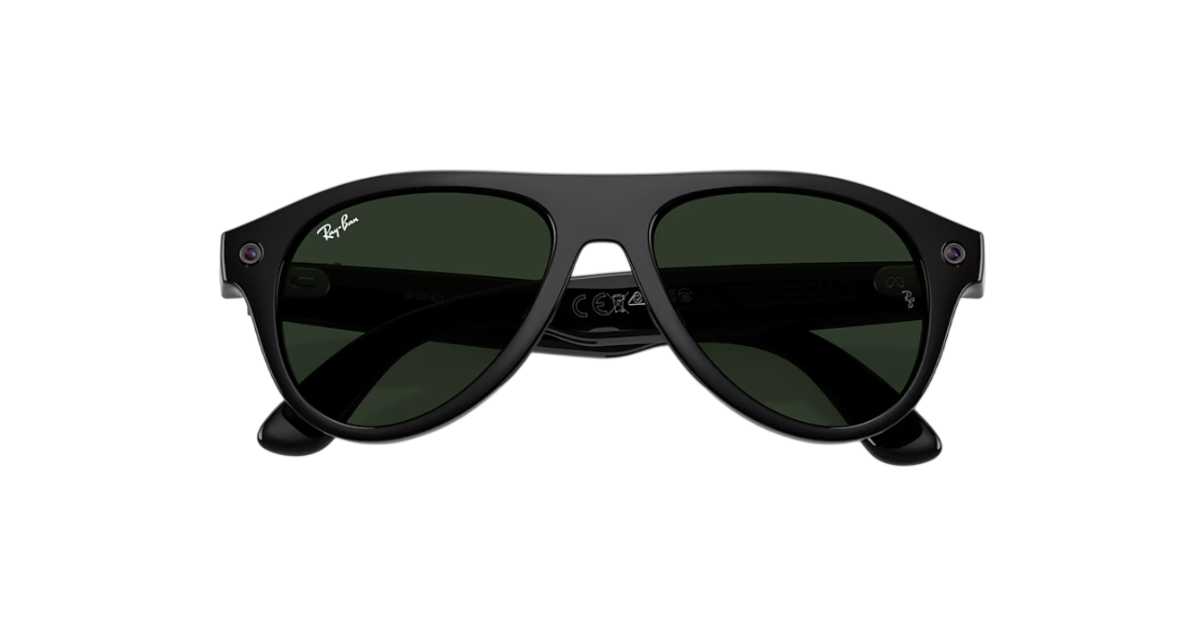 Anúncio: Oculos Ray-Ban Meta Aviator G3 Rw4016 F/SHINY Black L/TRS G. Green
