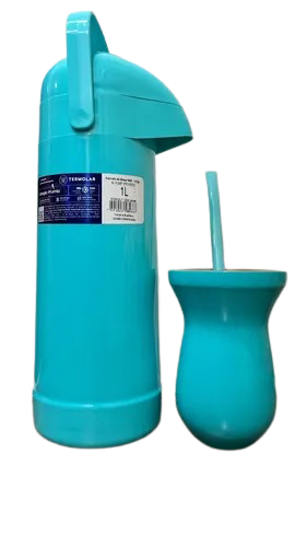 Anúncio: Garrafa Termica Maxon Mx-331 1900ml CUIA+BOMBA+PORTA Erva Azul Claro F