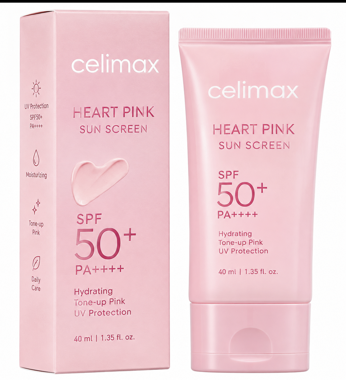Anúncio: Protetor Solar Facial Celimax Heart Pink Spf50+ Pa++++ 40ml