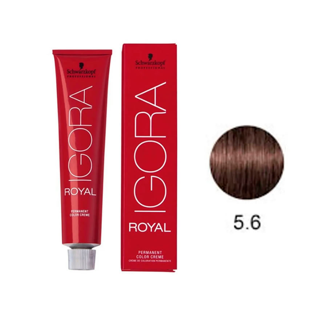 TINTA P/ CABELO SCHWARZKOPF IGORA ROYAL 5-6 60G +LO€AO 60ML