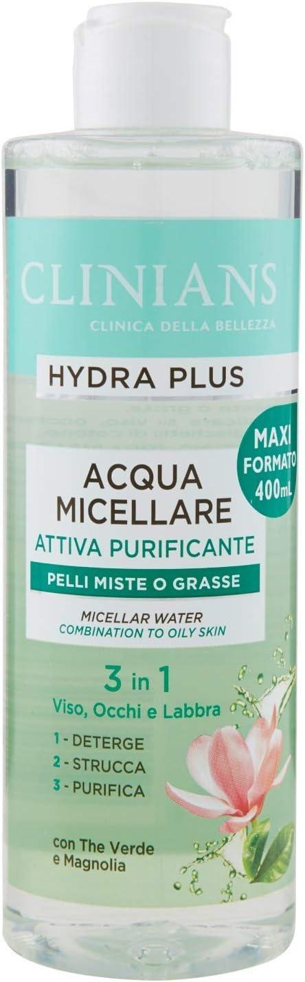 AGUA MICELLAR CLINIANS ATTIVA PURIFICANTE 3EM1 TE VERDE E MAGNOLIA 400