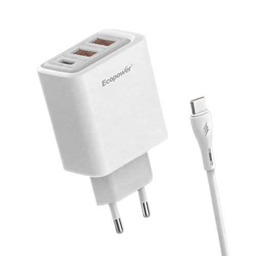 Anúncio: Ac Cel Fonte Ecopower Ep-7066 20W 1USB C/CABO P/IPH Branco 3.0A