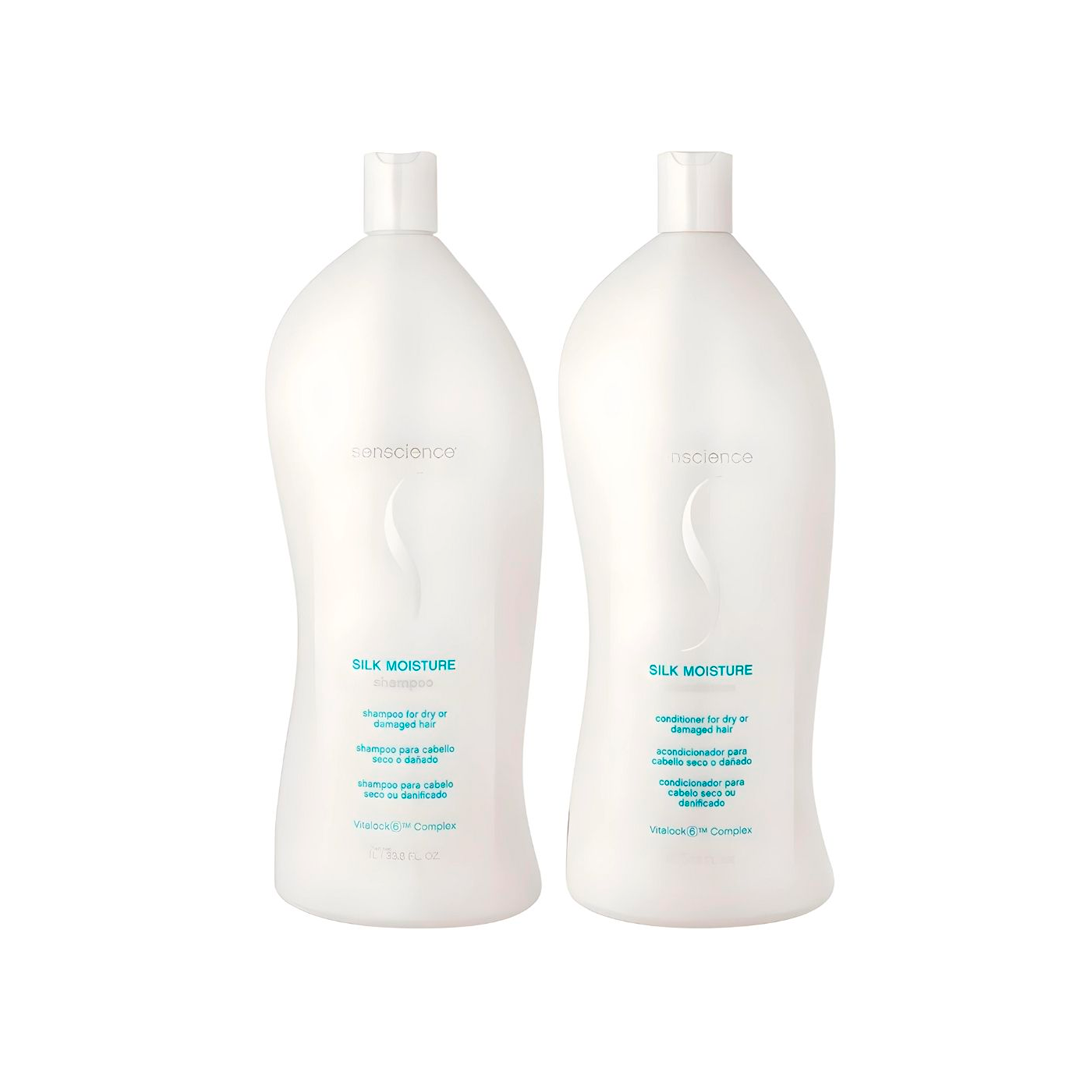 KIT SENSCIENCE SILK MOISTURE SHAMPOO+COND 1LT*