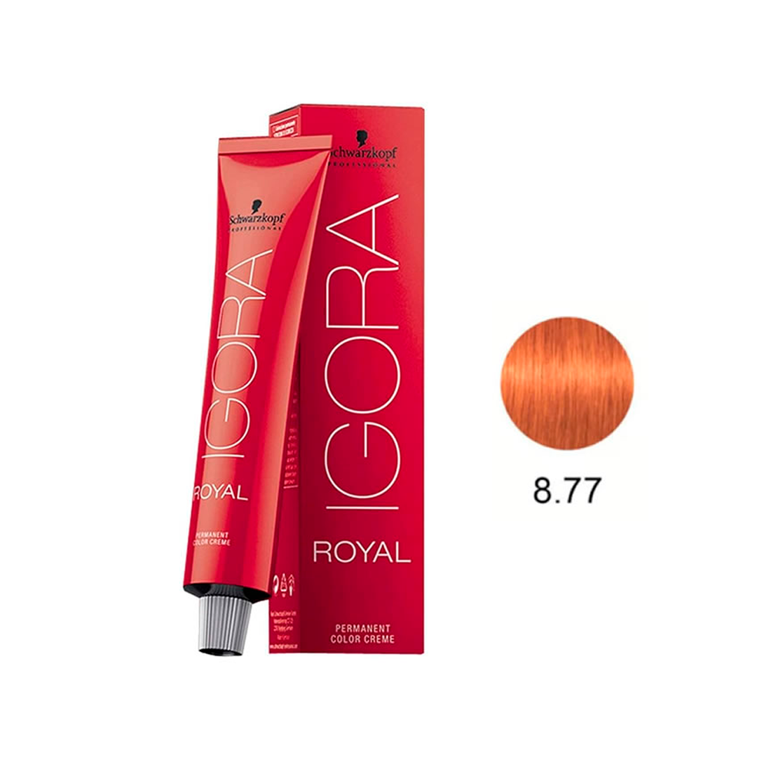 TINTA P/ CABELO SCHWARZKOPF IGORA ROYAL 8-77 60G +LO€AO 60ML