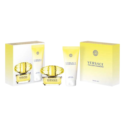 VERSACE YELLOW DIAMOND KIT FEM 90ML EDT+5ML+BODY+SHOWER