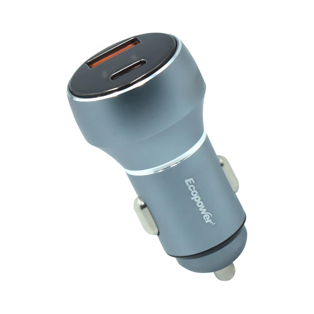 AC CEL FONTE ECOPOWER VEIC EP-7032 TYPE-C/USB CINZA 1.8A