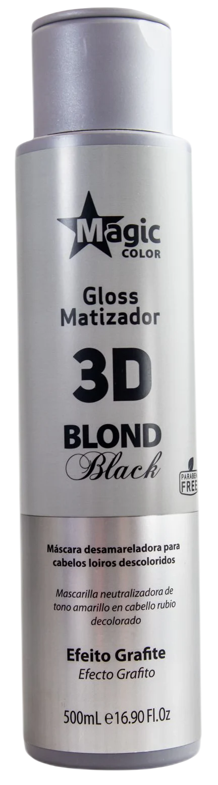 Anúncio: Mascara Magic Gloss Matizador 3D Blond Black Efeito Grafite 500Ml*