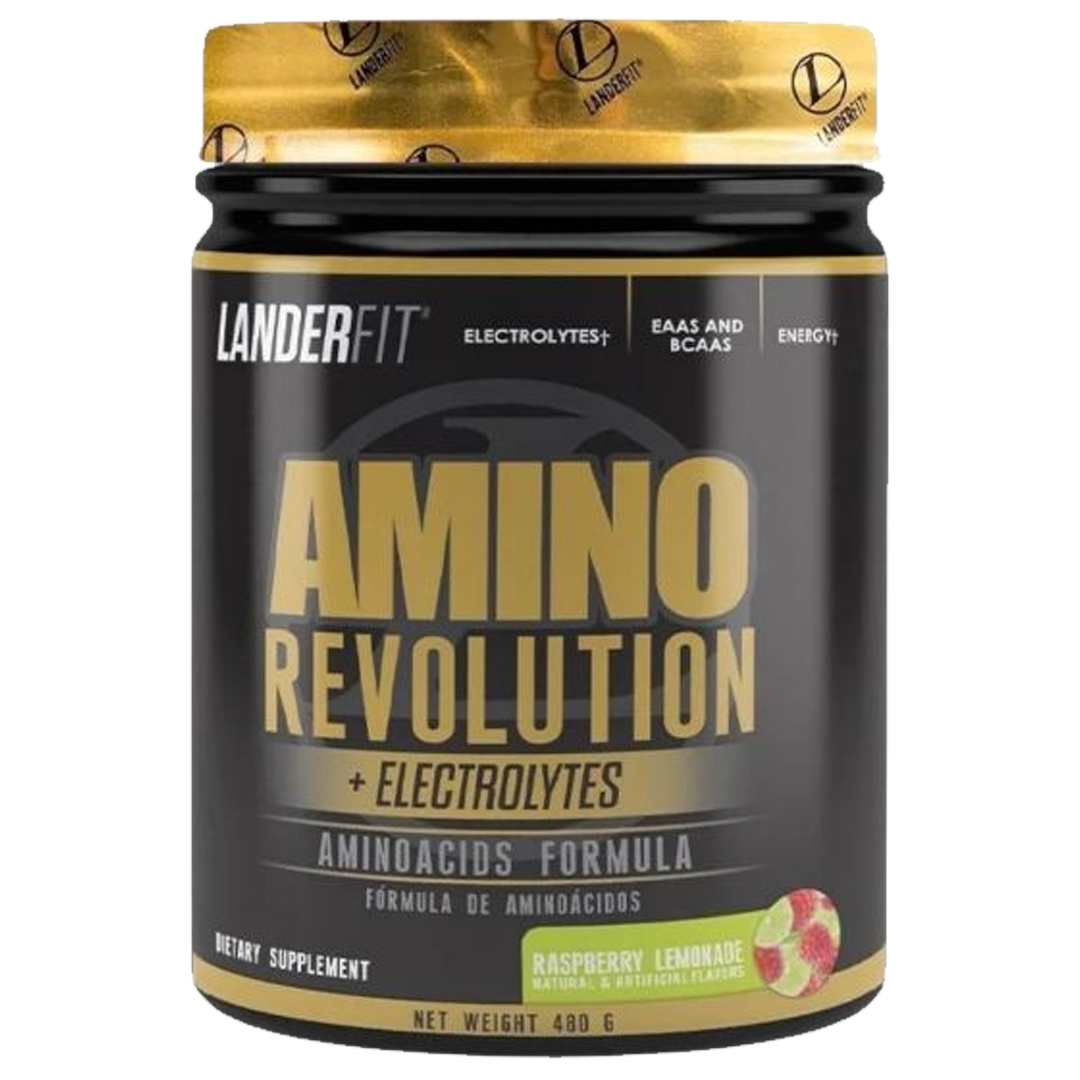 WHEY AMINO LANDERFIT REVOLUTION ELECTROLYTE RASP LEMONADE 480G