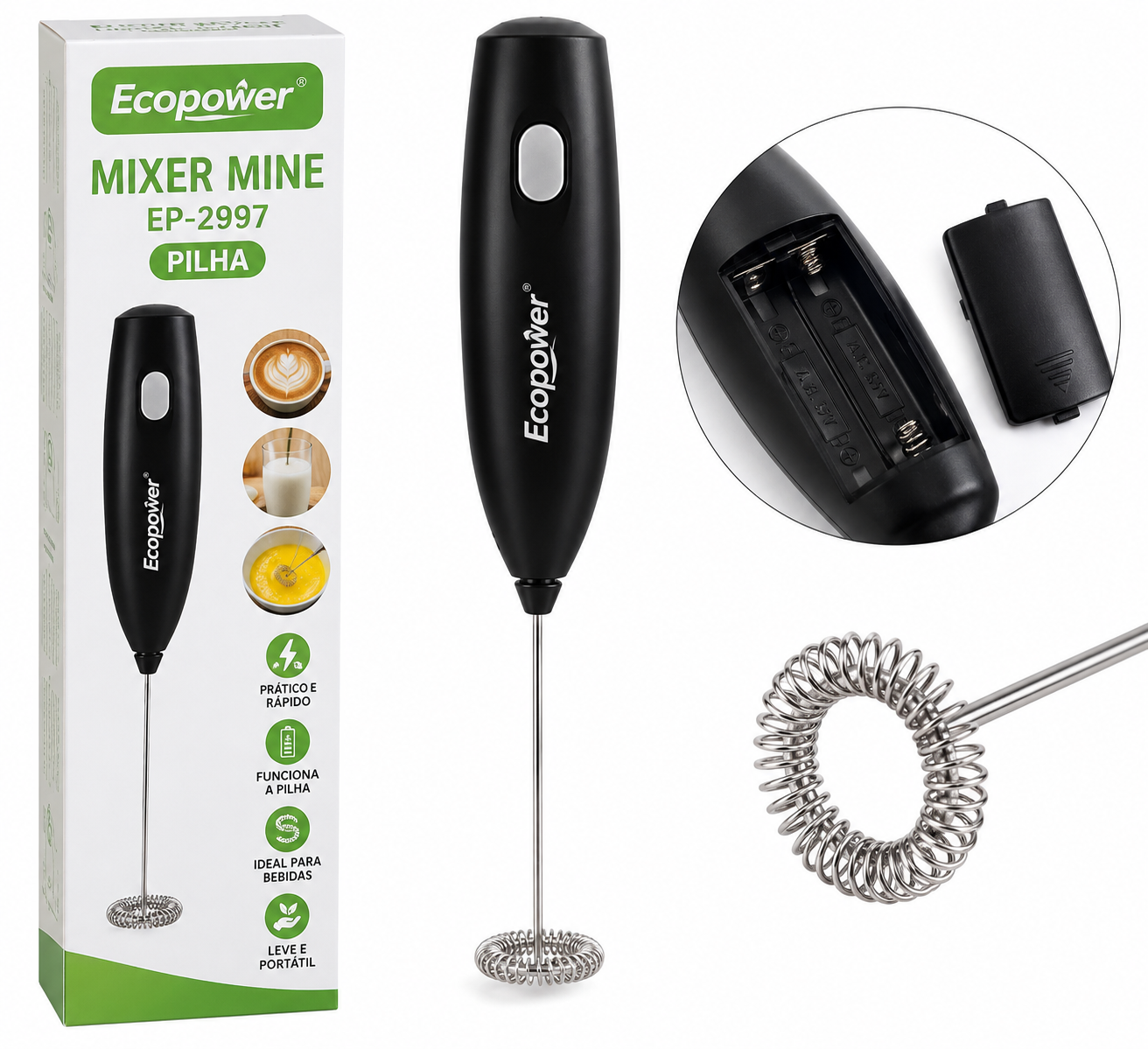 Anúncio: Mixer Mini Ecopower Ep-2997 Pilha