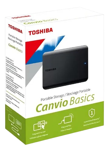 HD EXT. TOSHIBA 1TB 2.5" USB CANVIO BASICS HDTB510XK3AA