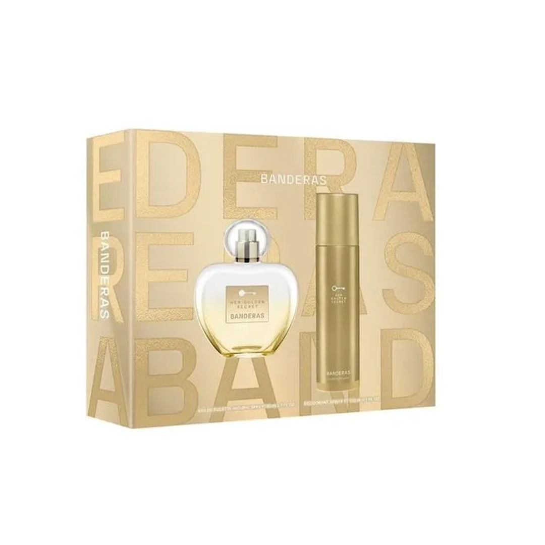 ANTONIO BANDERAS HER GOLDEN SECRET KIT FEM 80ML EDT+DEO 150ML