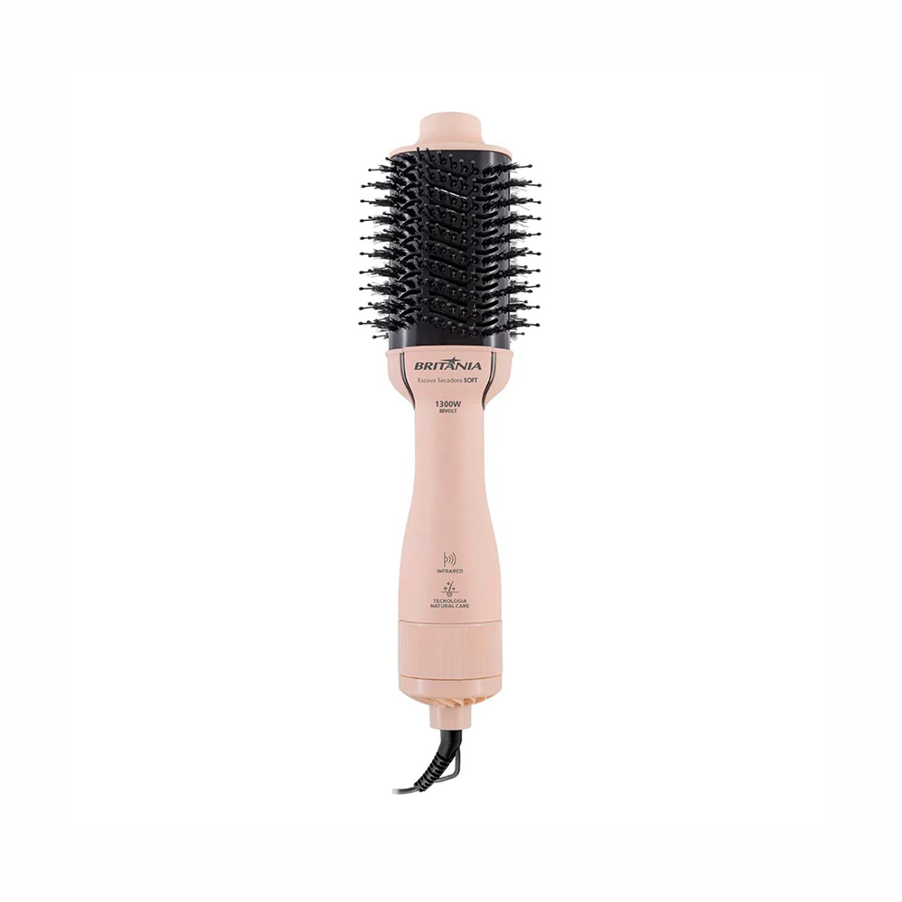 ESCOVA SECADORA BRITANIA SOFT 3EN1 BEC07R ROSE BIVOLT