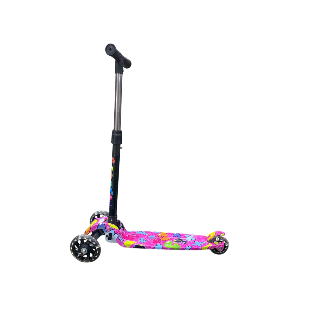 PATINETE INFANTIL SCOOTER C/LED PINK COLORIDO