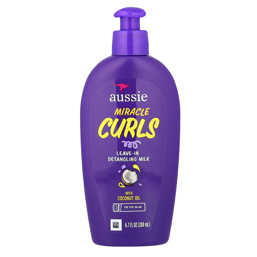 LEAVE-IN AUSSIE MIRACLE CURLS WITH COCONUT DETANGLING MILK 200ML 6707*