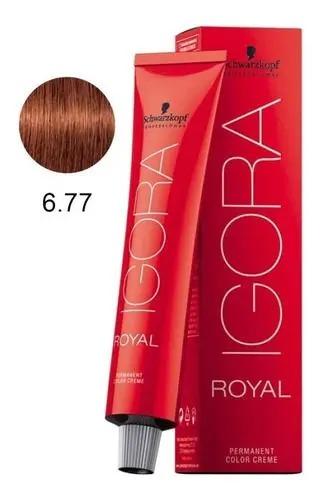 TINTA P/ CABELO SCHWARZKOPF IGORA ROYAL 6-77 60G +LO€AO 60ML