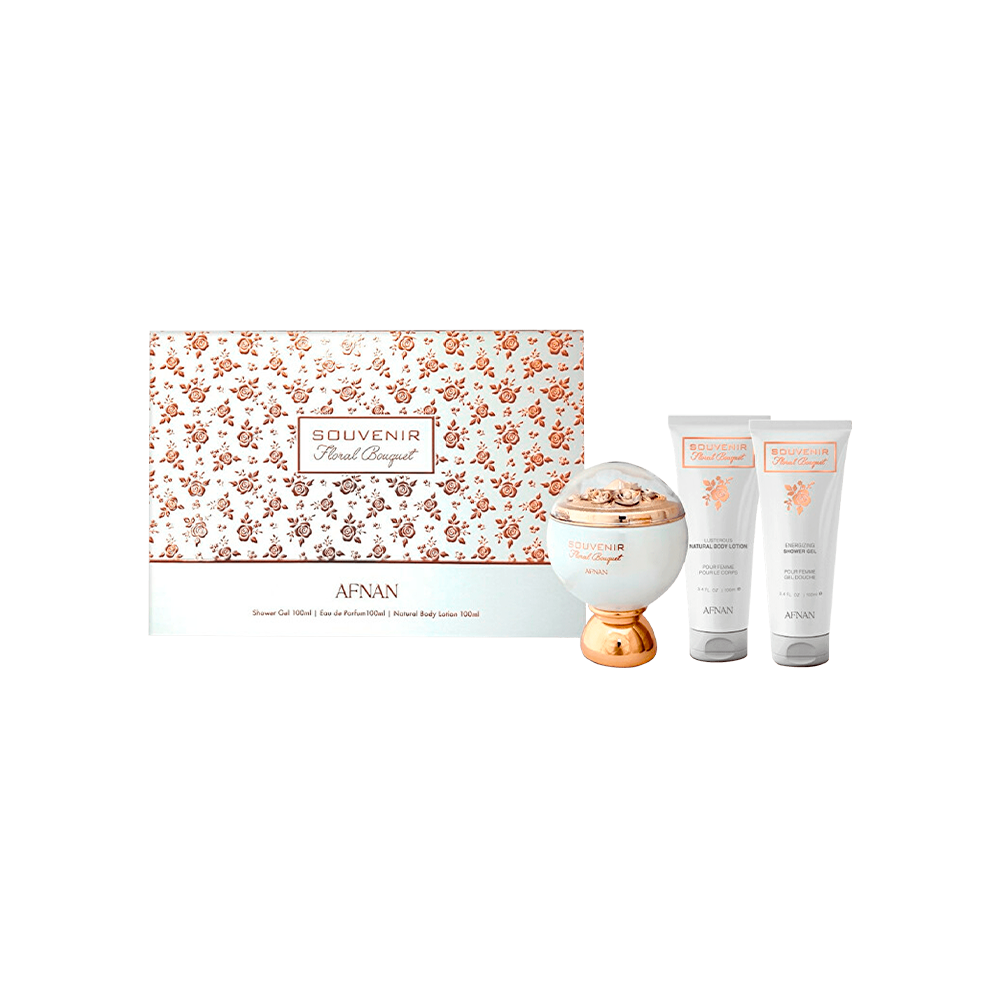 AFNAN SOUVENIR FLORAL BOUQUET KIT FEM 100ML EDP+100ML+100ML