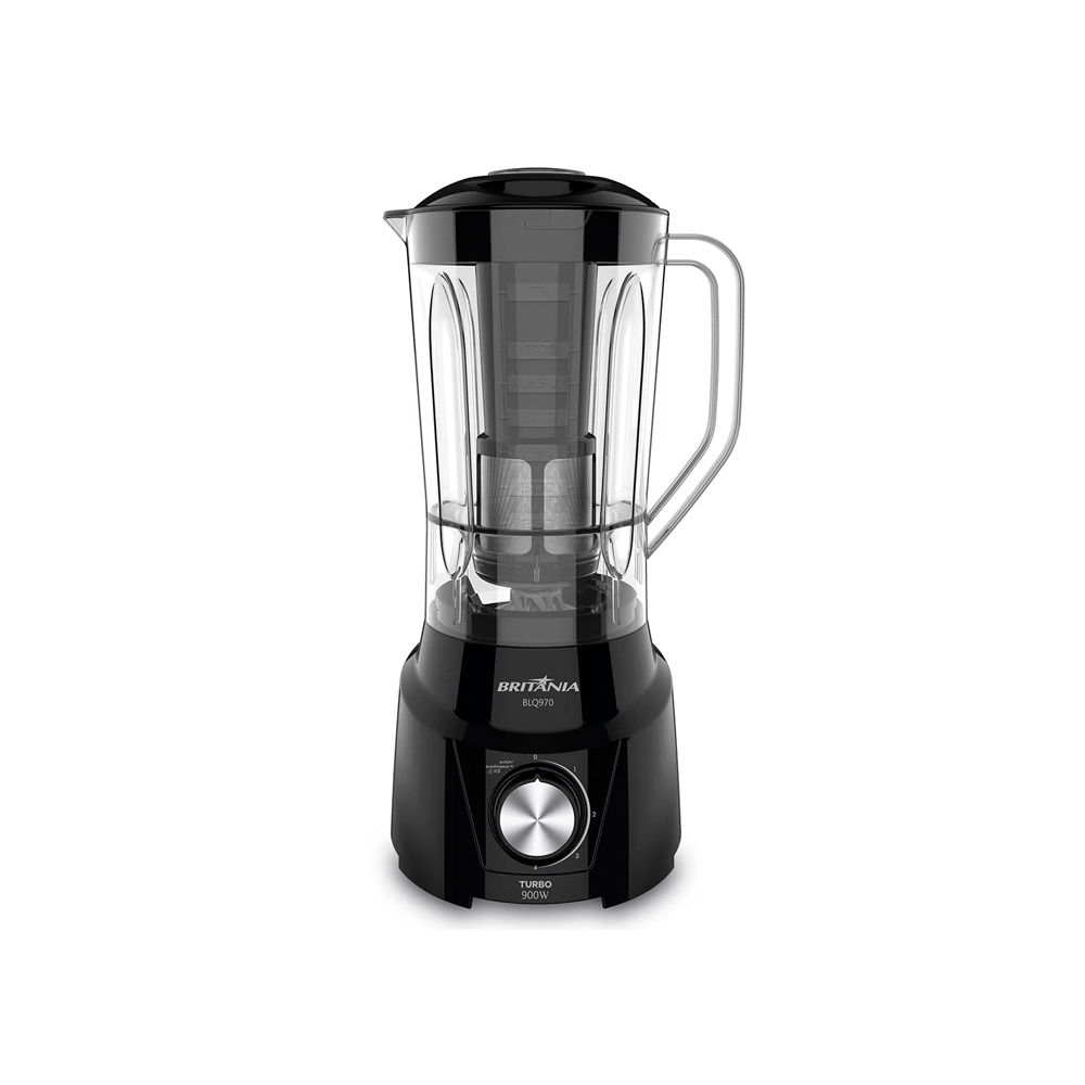 LIQUIDIFICADOR BRITANIA BLQ970P TURBO PRETO 2,6L 900W 110V/60HZ