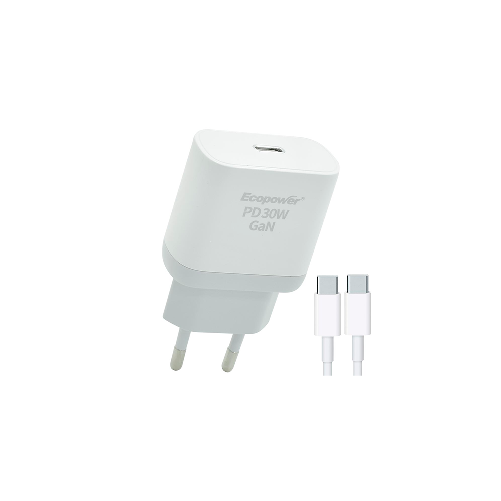 AC CEL FONTE ECOPOWER EP-7023 TYPE C 30W BRANCO