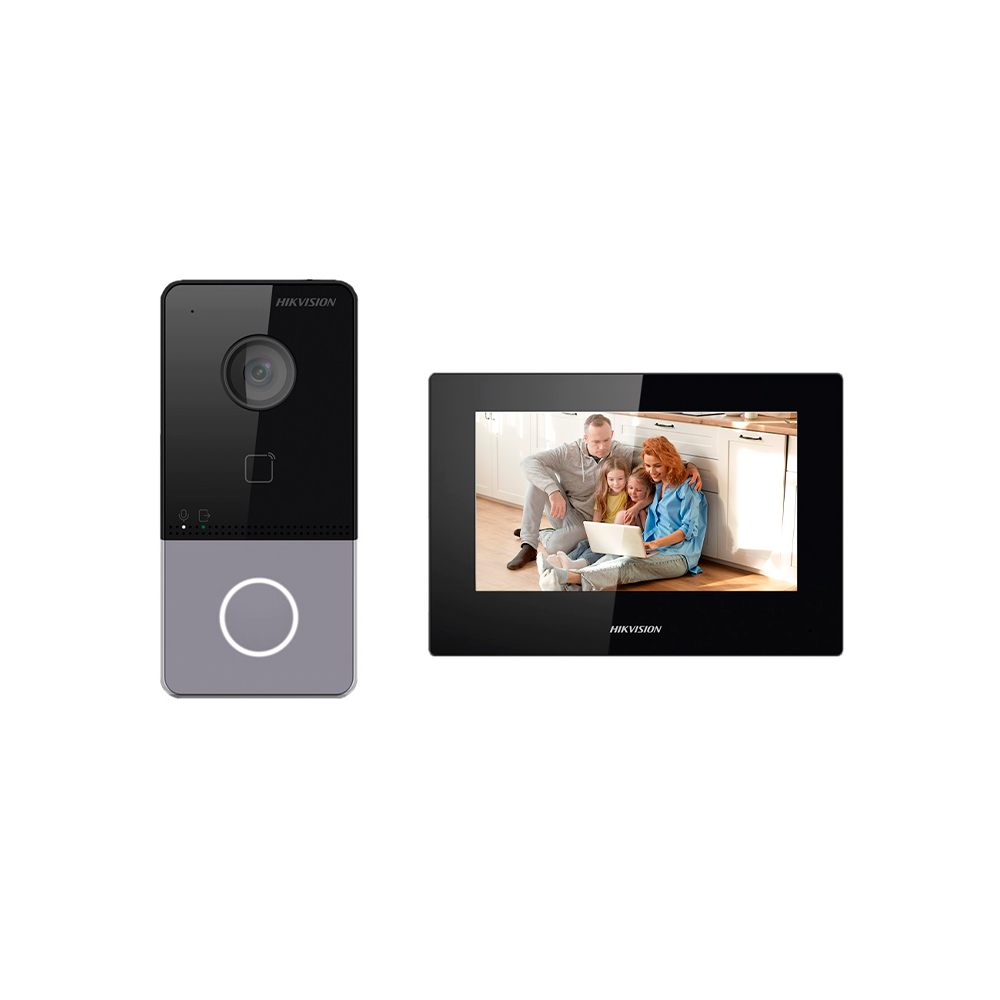 VIDEO PORTEIRO HIKVISION DS-KIS605-PC/2MP/HD/WIFI/7"
