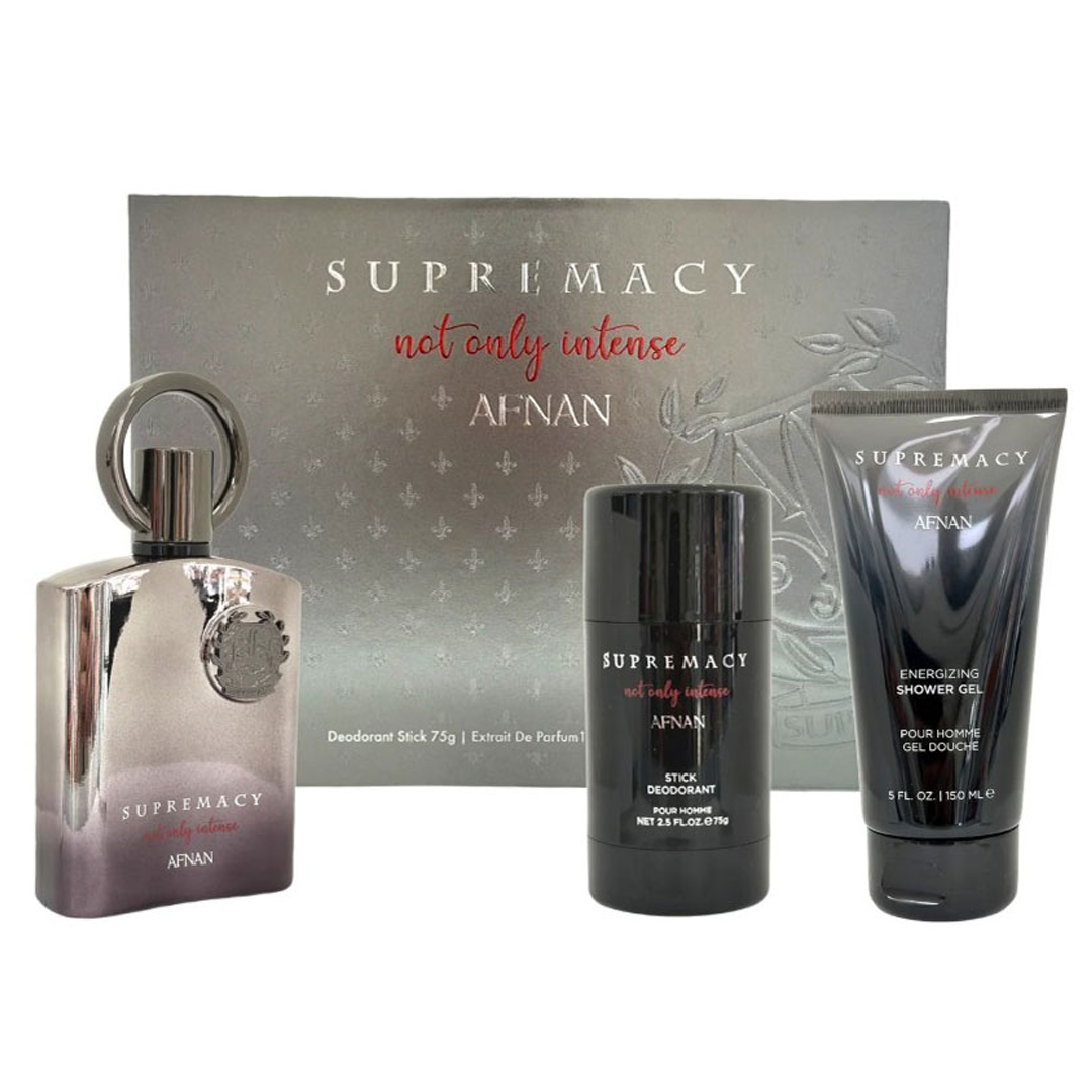 AFNAN SUPREMACY NOT ONLY INTENSE KIT MEN 100ML EDP+150ML+DEO 75G