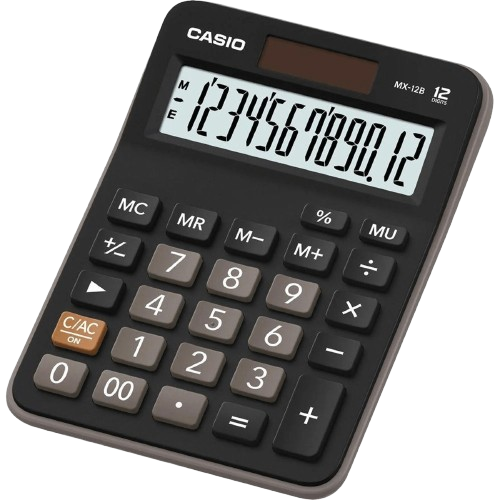 CALCULADORA CASIO MX-12B "12" DIGITOS BLACK