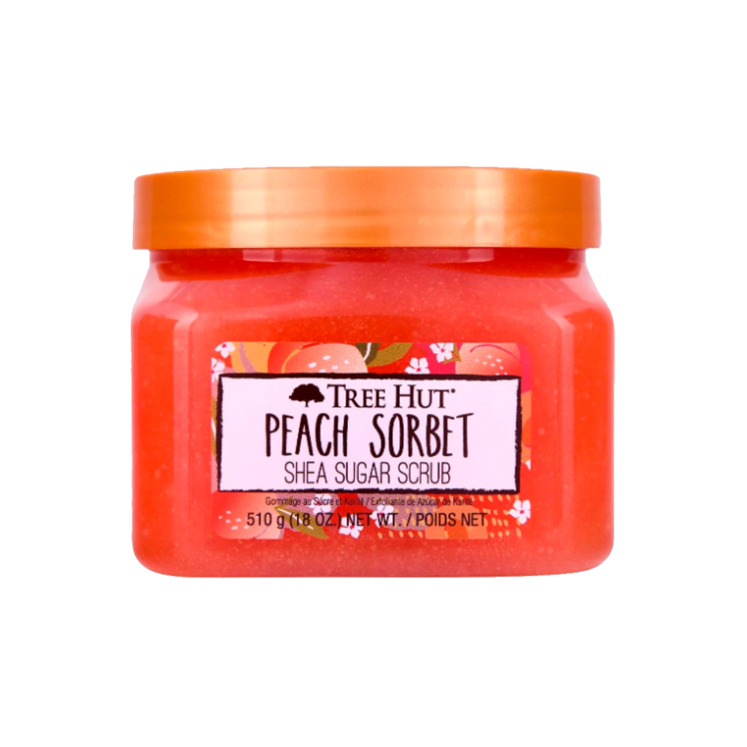 TREE HUT EXFOLIANTE PEACH SORBET SHEA SUGAR SCRUB 510GR