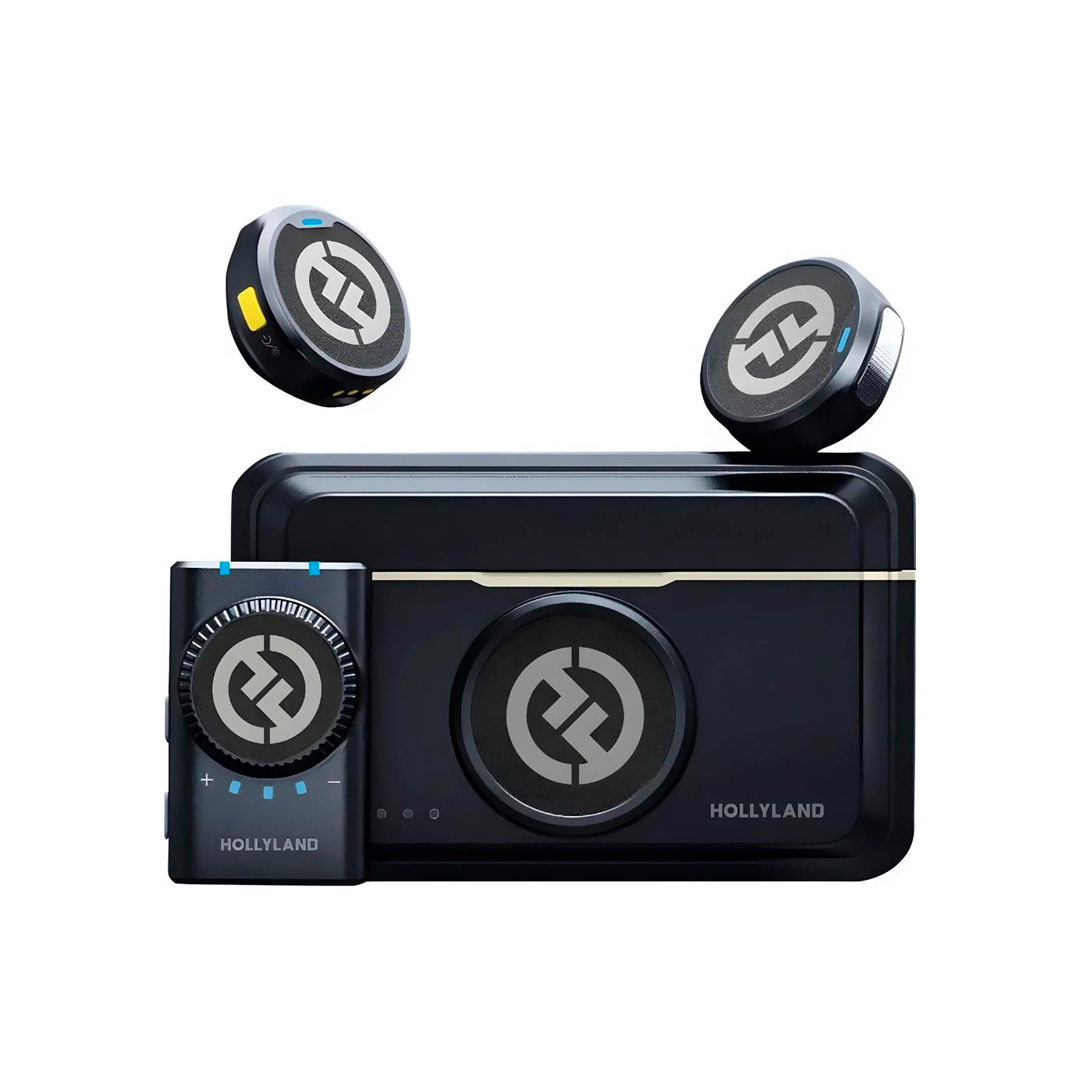 MICROFONE LAPELA WIR HOLLYLAND LARK M2 2TX+1RX USB-C PRETO