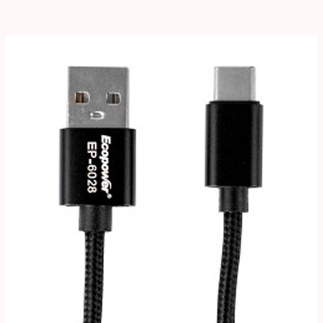 AC CEL CABO USB ECOPOWER EP-6014 TYPE-C 1M PRETO