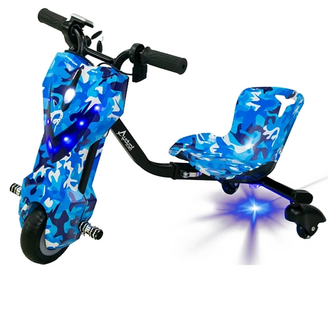 SCOOTER TRICICLO 6.5" AUDISAT TE-6.5W AZUL CAMUFLADO 150W