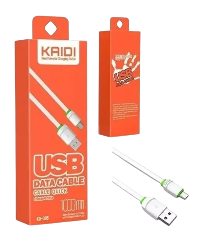 AC CEL CABO USB KAIDI KD-305 V8 1M BRANCO/VERDE
