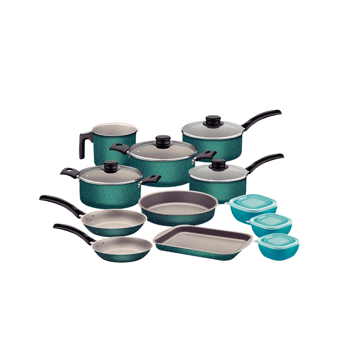 JOGO DE PANELA TRAMONTINA 27899/497 12PCS VERDE