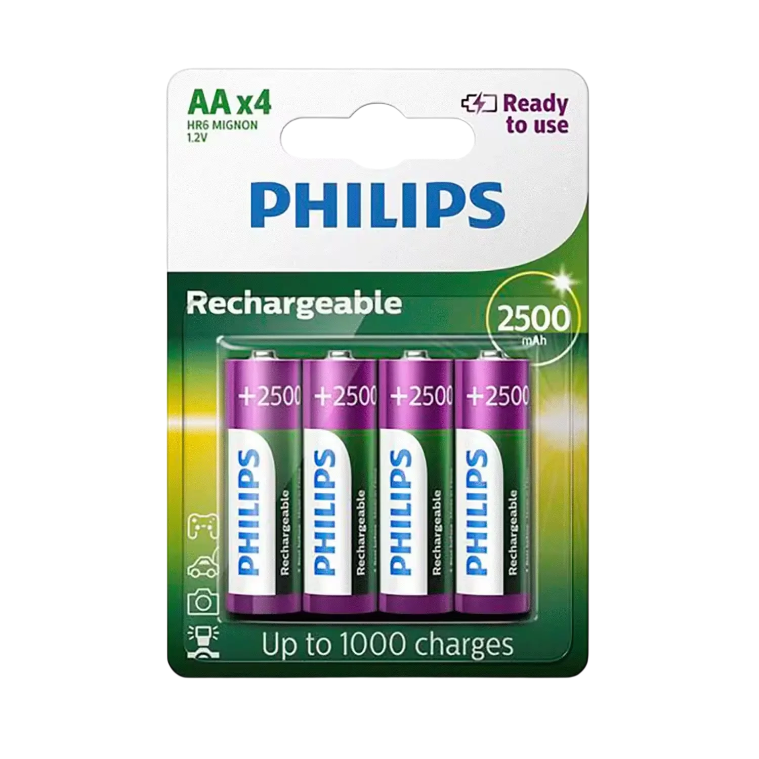 Anúncio: Pilha Philips Recarregavel Aa 4P€S R6B4RTU25/97 1.2V 2500mAh