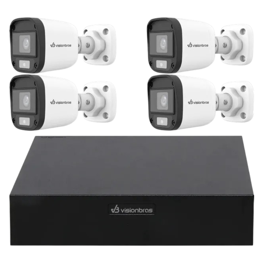 CCTV DVR VISIONBRAS VB-KIT800-FC 8CANAIS/4CAMERAS HD *
