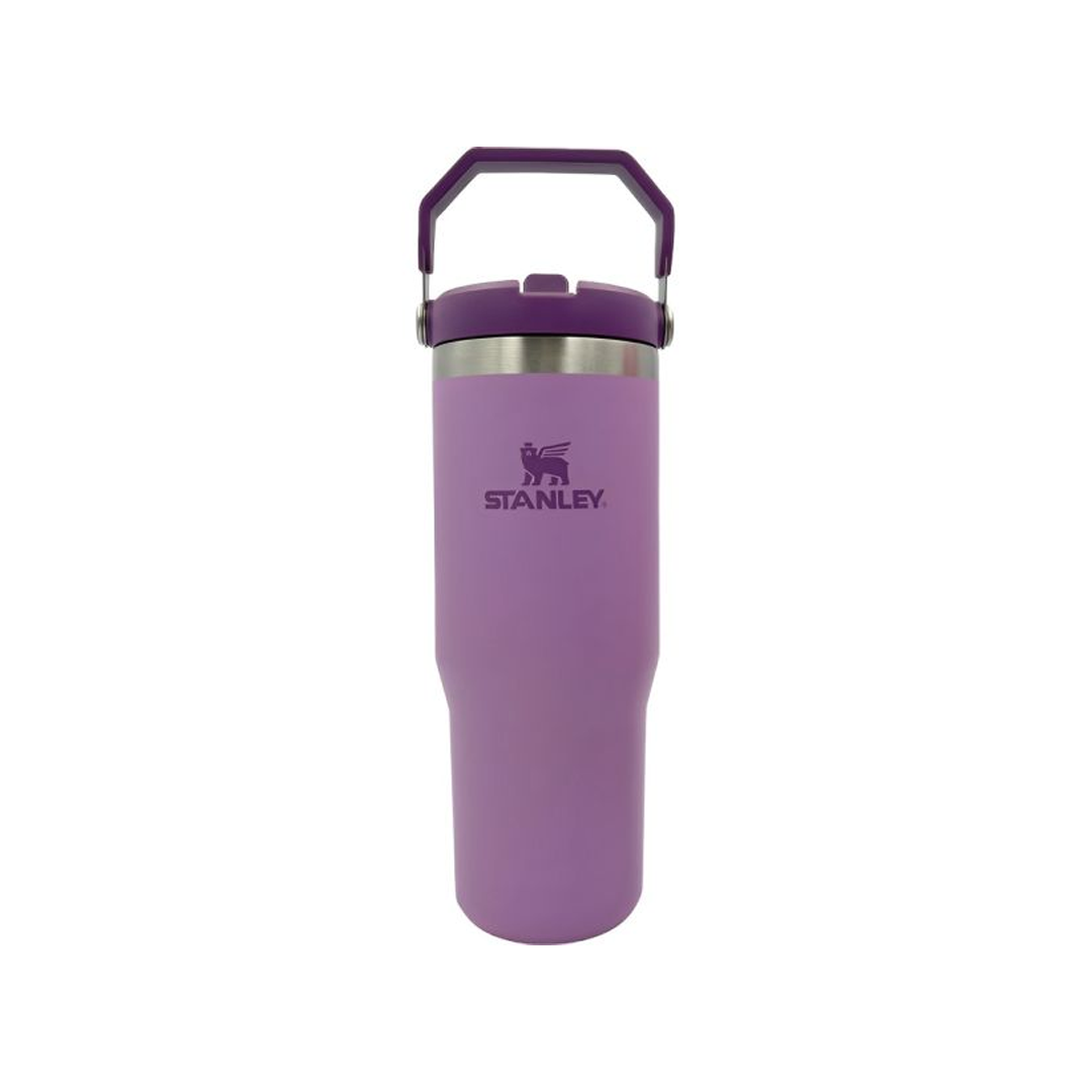 GARRAFA TERMICA STANLEY CLASSIC FLIP STRAW TUMBLER PLUM 887ML C/AL€A*