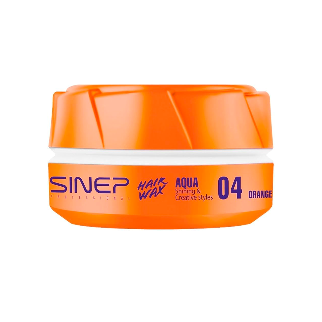 POMADA MODELADORA SINEP HAIR WAX AQUA ORANGE 04 150ML
