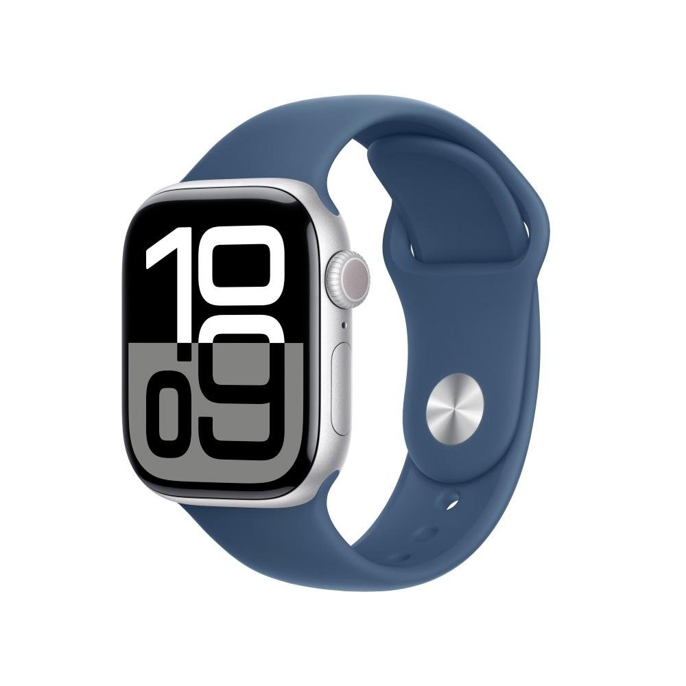 RELOGIO APPLE WATCH S10 46MM SILVER MWWM3LW/A GPS DENIM M/L