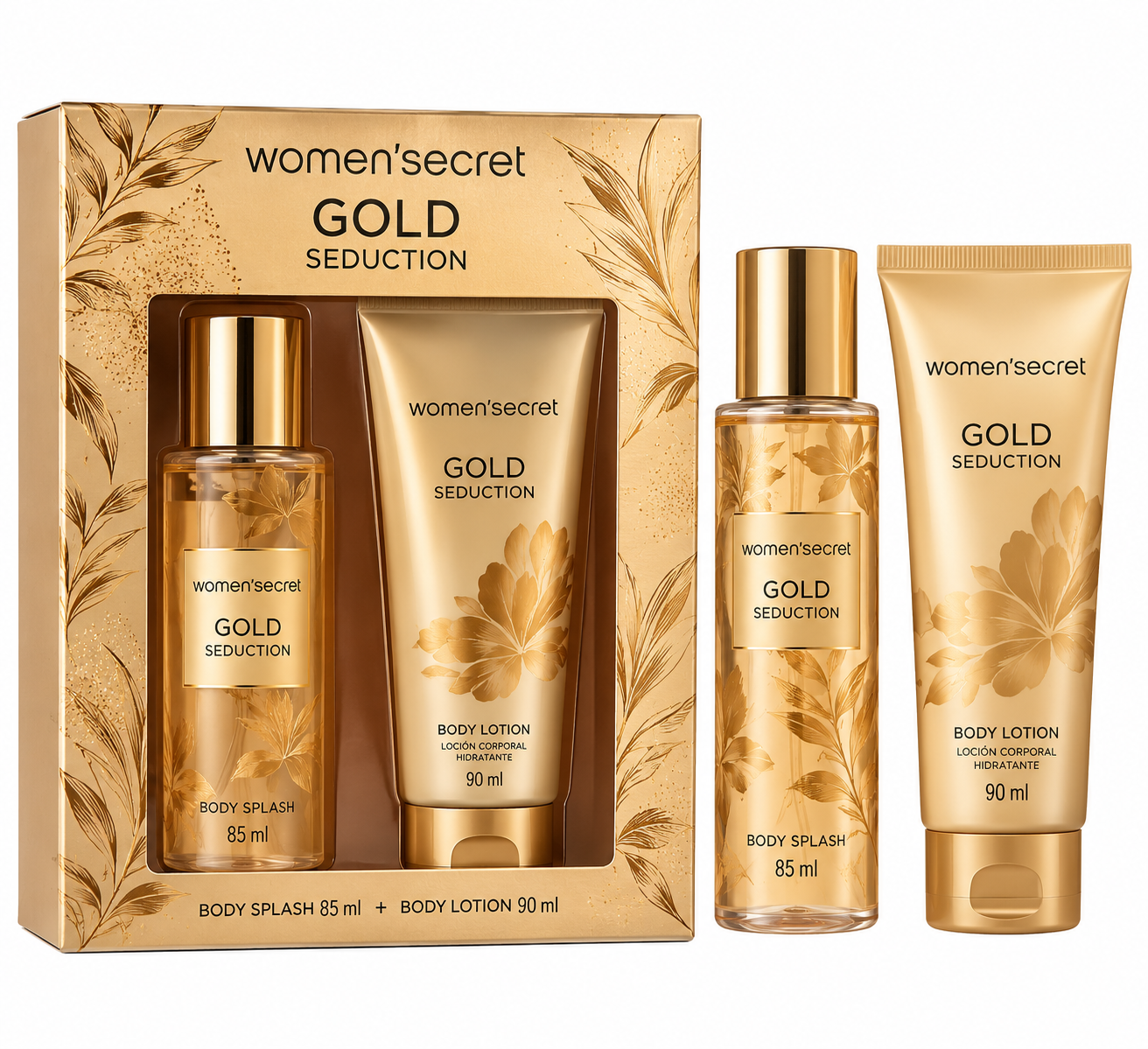 Anúncio: Women Secret Gold Seduction Kit Splash 85ML+BODY 90ml