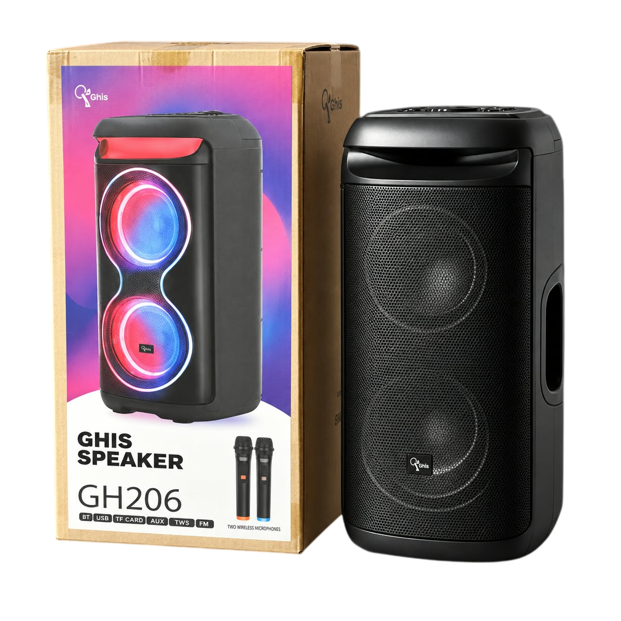 Anúncio: Cx Som Ghis Gh206 6.5" 20W Rms BT/USB/FM/2 Mic Biv