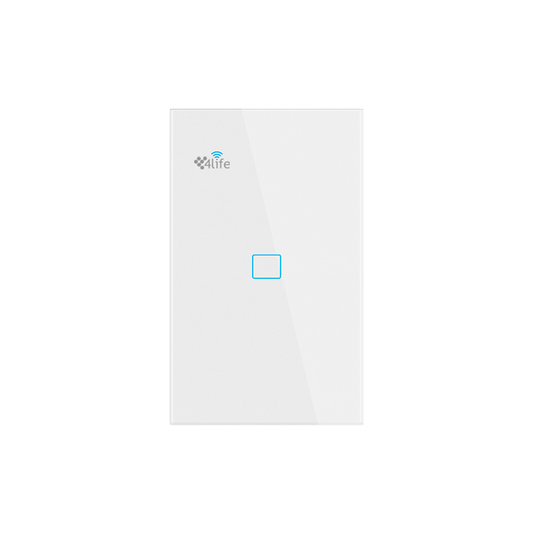 INTERRUPTOR SMART 4LIFE FLT1SWW TOUCH COM 1 INTERRUPTOR WITHE C/WIFI
