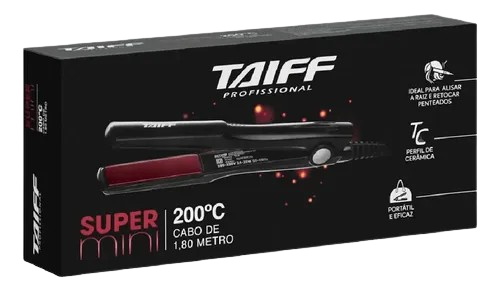 Prancha Taiff Super MINI Preto 200C/Bivolt